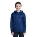 Sport-Tek YST240 Youth Sport-Wick CamoHex Fleece Hooded Pullover T-Shirt in True Royal Blue size Large | Polyester