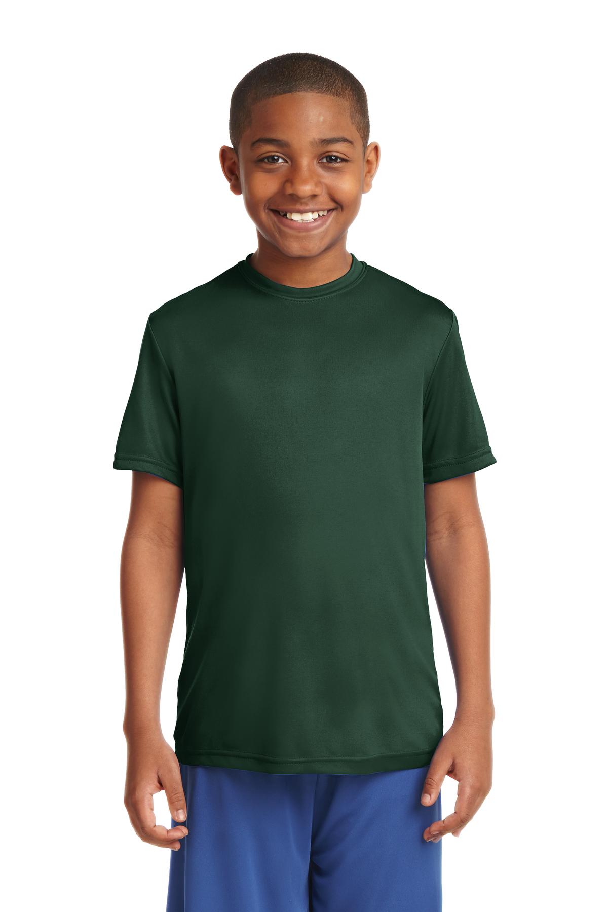 Sport-Tek YST350 Youth PosiCharge Competitor Top in Forest Green size Small | Polyester
