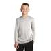 Sport-Tek YST358 Youth PosiCharge Competitor Hooded Pullover T-Shirt in Silver size XS