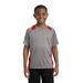 Sport-Tek YST361 Youth Heather Colorblock Contender Top in Vintage Heather/True Red size XL | Polyester