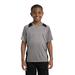 Sport-Tek YST361 Youth Heather Colorblock Contender Top in Vintage Heather/Black size Medium | Polyester