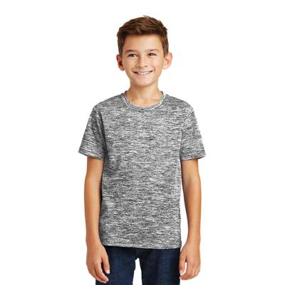 Sport-Tek YST390 Youth PosiCharge Electric Heather Top in Black size XL | Polyester