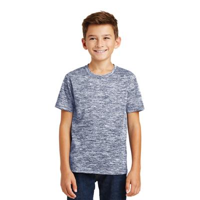 Sport-Tek YST390 Youth PosiCharge Electric Heather Top in True Navy Blue size XS | Polyester