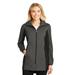 Port Authority L719 Women's Active Hooded Soft Shell Jacket in Grey Steel/Deep Black size XL | Polyester