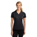 Sport-Tek LST655 Women's Side Blocked Micropique Sport-Wick Polo Shirt in Black/Iron Grey size 4XL | Polyester