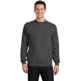 Port & Company PC78 Core Fleece Crewneck Sweatshirt in Dark Heather Grey size 3XL | Cotton/Polyester Blend