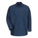 Red Kap SP14 Long Sleeve Industrial Work Shirt in Navy Blue size 6XLR | Cotton/Polyester Blend