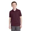 Sport-Tek YST640 Youth PosiCharge RacerMesh Polo Shirt in Maroon size XS | Polyester