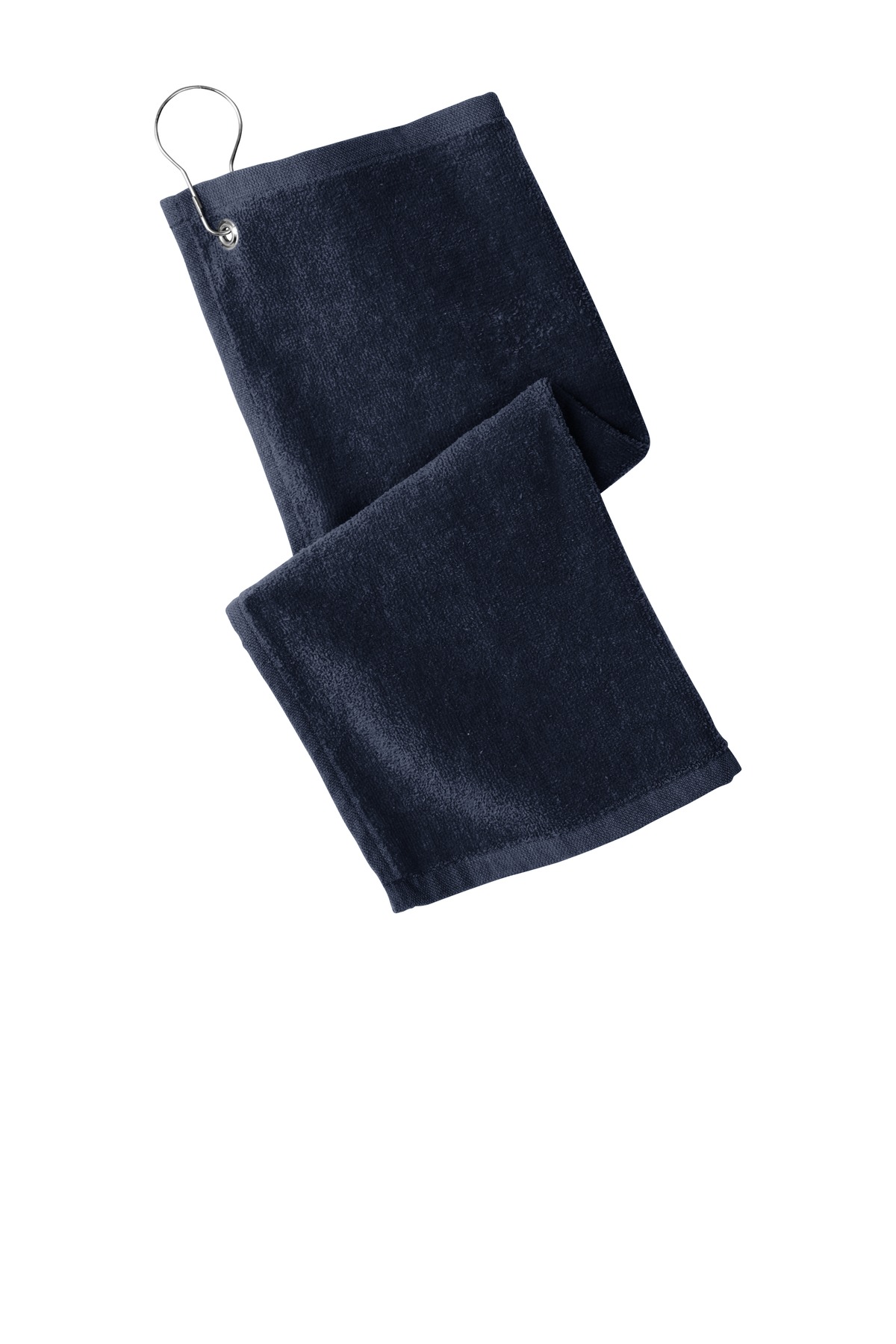 Port Authority PT400 Grommeted Hemmed Towel in Navy Blue size OSFA | Cotton