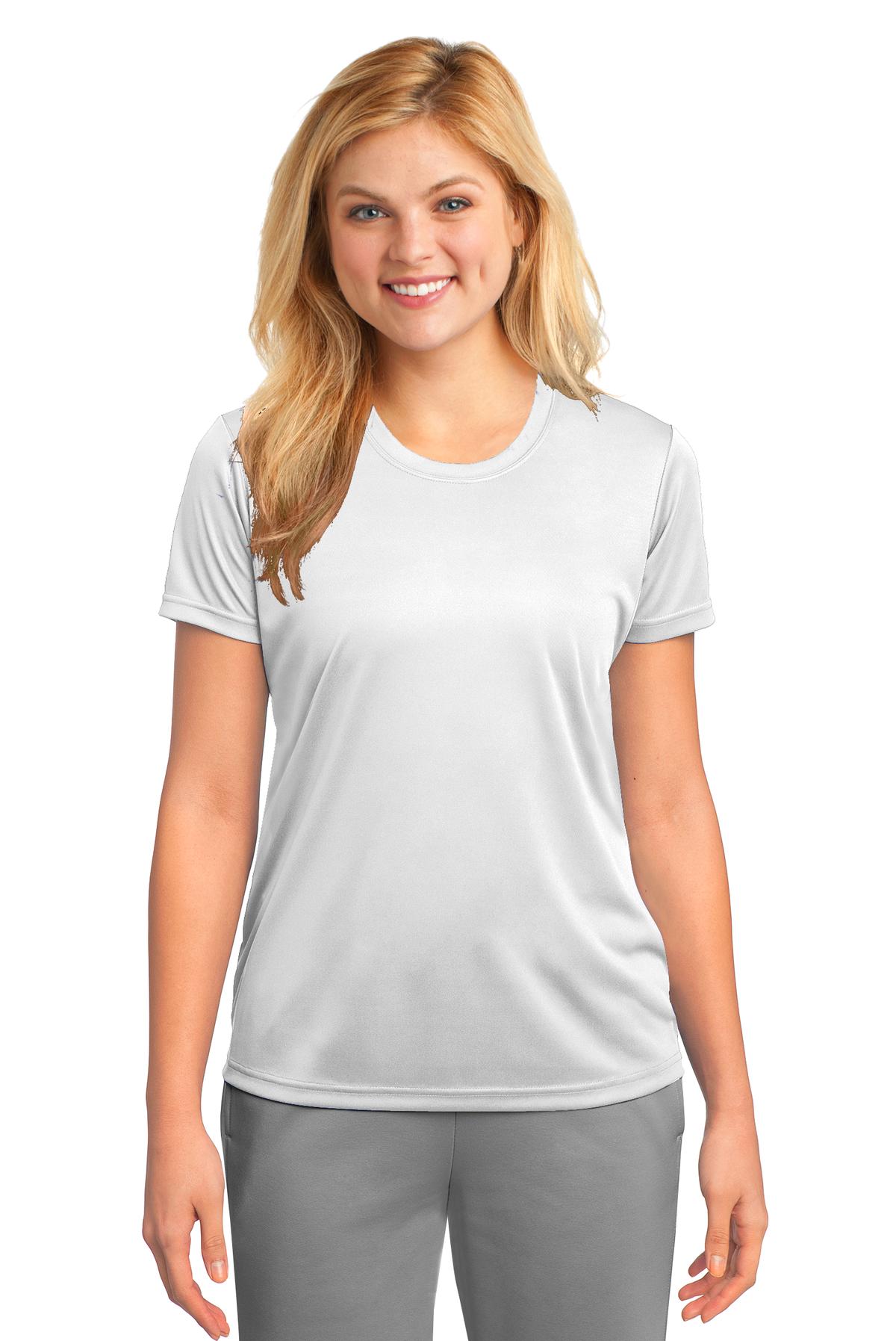 Port & Company LPC380 Women's Performance Top in White size 3XL | Polyester