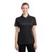 Sport-Tek LST695 Women's PosiCharge Active Textured Colorblock Polo Shirt in Black/True Red size Medium | Polyester