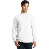 Port & Company PC61M Essential Mock Turtleneck T-Shirt in White size 4XL | Cotton