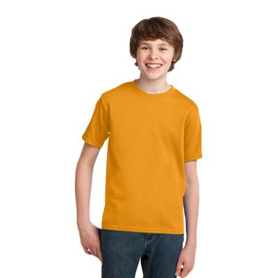 Port & Company PC61Y Youth Essential Top in Gold size XS | Cotton/Polyester Blend