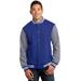 Sport-Tek ST270 Fleece Letterman Jacket in True Royal/Vintage Heather size XL | Cotton/Polyester Blend