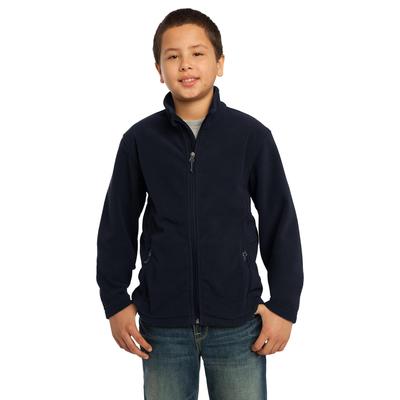 Port Authority Y217 Youth Value Fleece Jacket in True Navy Blue size Medium | Polyester