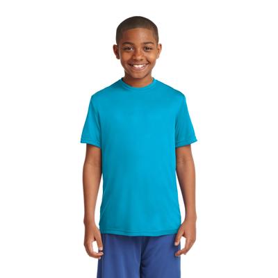 Sport-Tek YST350 Youth PosiCharge Competitor Top in Atomic Blue size Large | Polyester