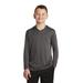 Sport-Tek YST358 Youth PosiCharge Competitor Hooded Pullover T-Shirt in Iron Grey size Small