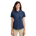 Port & Company LSP11 Women's Short Sleeve Value Denim Shirt in Ink Blue* size 3XL | Cotton