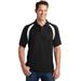 Sport-Tek T476 Dry Zone Colorblock Raglan Polo Shirt in Black/White size Large | Polyester