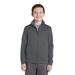 Sport-Tek YST241 Youth Sport-Wick Fleece Full-Zip Jacket in Dark Smoke Grey size Large