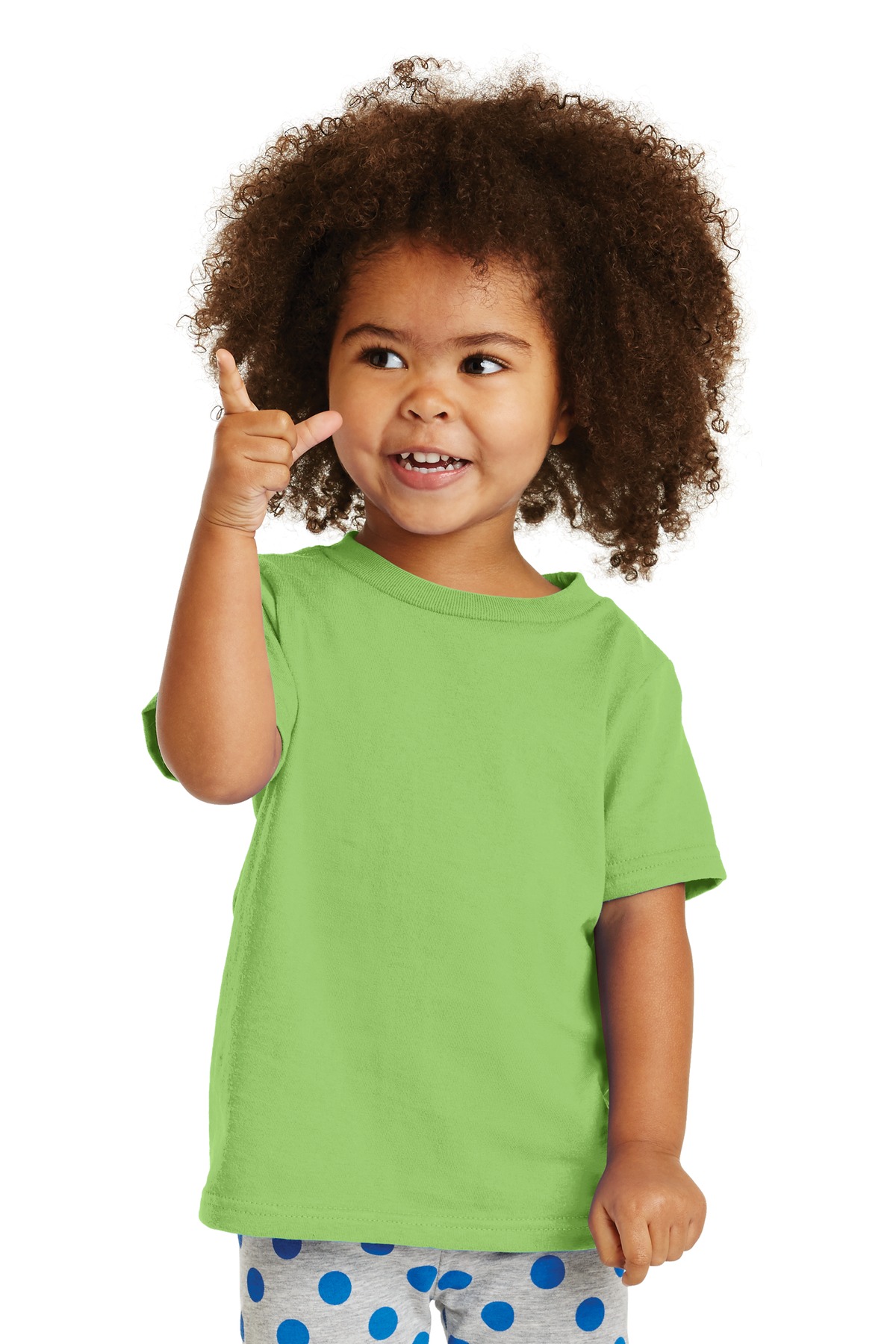 Port & Company CAR54T Toddler Core Cotton Top in Lime size 3T