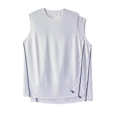 Men's Big & Tall Performance Tank Undershirt 2-Pack by KS Sport in White (Size 6XL)