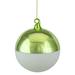 Northlight Seasonal 3.5" Matte White Glass Christmas Ball Ornament Glass in Green | 6.25 H x 3.5 W x 3.5 D in | Wayfair NORTHLIGHT TR88569
