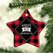 The Holiday Aisle® World's Best Brother-In-Law Star Holiday Shaped Ornamennt Ceramic/Porcelain in Black/Red | 3.1 H x 3.1 W x 0.5 D in | Wayfair