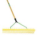 16/32/48 TOOTH POLYPROPYLENE LANDSCAPE RAKE - Leaf Grass Soil Lawn (32POLY)