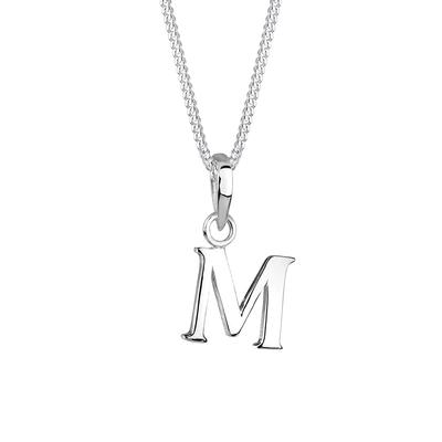 Elli - Buchstabe M 925 Sterling Silber Ketten 1 ct Damen