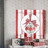 The Holiday Aisle® Candy Cane Christmas II - Wrapped Canvas Print Canvas, Solid Wood in Red | 10 H x 10 W x 1.5 D in | Wayfair