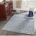 Blue/White Area Rug - Union Rustic Adhley Hand-Hooked Wool Denim Area Rug Wool in Blue/White, Size 108.0 W x 0.4 D in | Wayfair