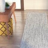 Gray/White 0.3 in Indoor/Outdoor Area Rug - Birch Lane™ Bronte Casual Braided Indoor/Outdoor Rug Polypropylene | 0.3 D in | Wayfair