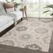 White 60 x 0.5 in Area Rug - Ophelia & Co. Munz Floral Handmade Hand Tufted Ivory/Multicolor Wool Rug Cotton/Wool | 60 W x 0.5 D in | Wayfair