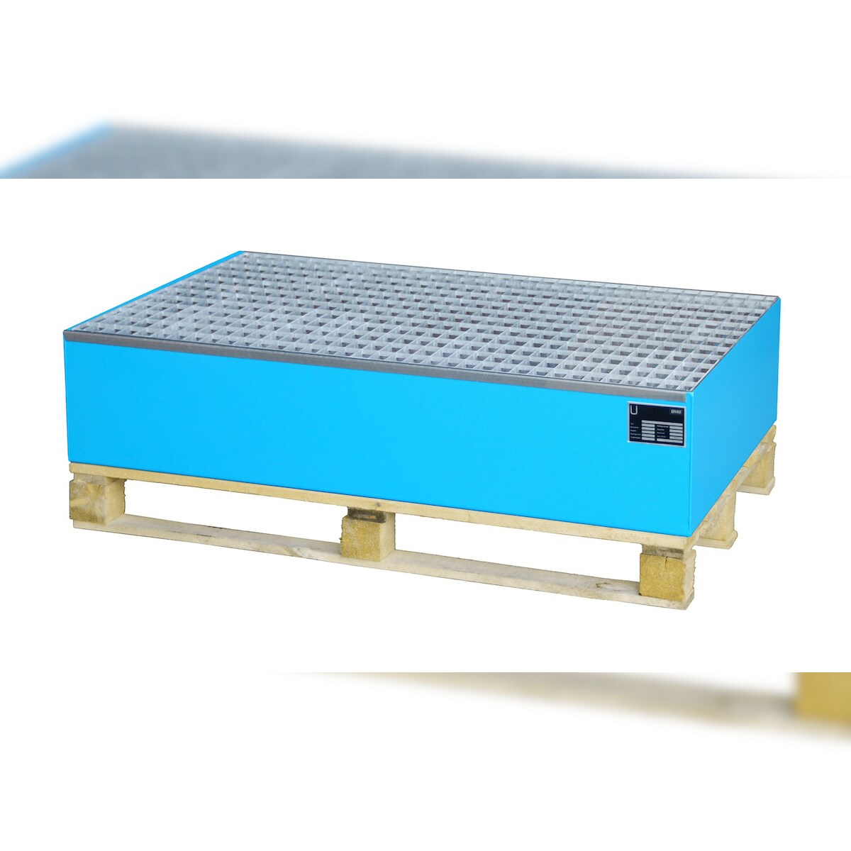 Auffangwanne 2010 lackiert RAL5012 Lichtblau Umwelt Lagertechnik Image