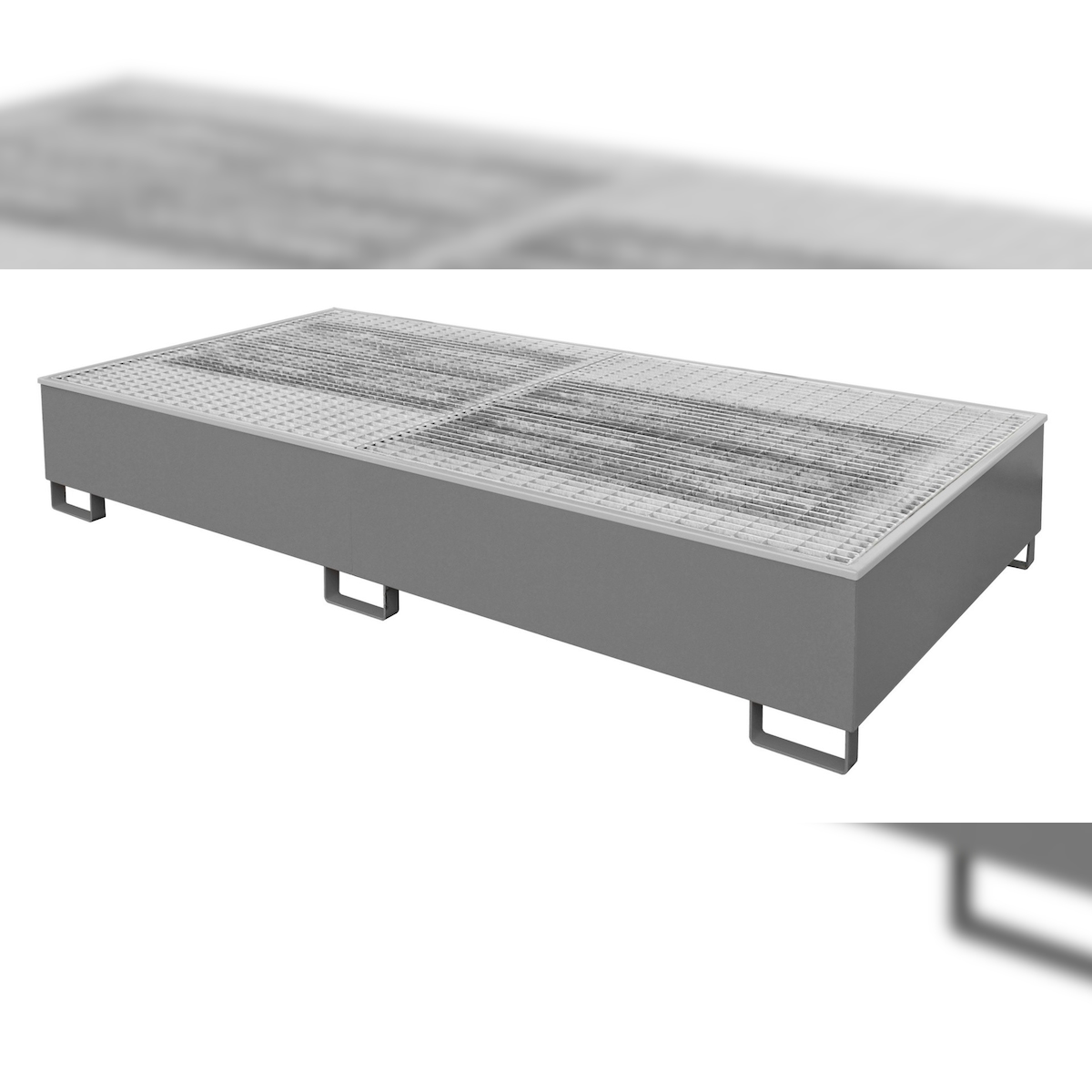 Auffangwanne 1000 2 PE lackiert RAL7005 Mausgrau Umwelt Lagertechnik Image