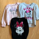 Disney Shirts & Tops | 3 Disney Minnie Mouse 4t Girl Long Sleeve Shirts | Color: Black/Gray | Size: 4tg