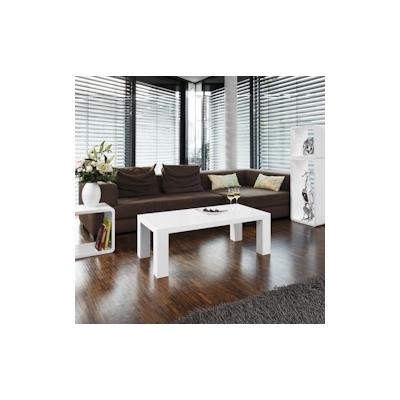 SalesFever Couchtisch rechteckig | Hochglanz lackiert | MDF-Holz | B 120 x T 60 x H 40 cm | weiß