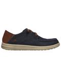 Skechers Men's Relaxed Fit: Melson - Planon Sneaker | Size 10.0 | Navy | Textile/Leather/Synthetic