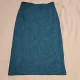 Anthropologie Skirts | Anthropologie Bordeaux Pencil Skirt Euc S | Color: Blue/Green | Size: S