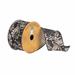 The Holiday Aisle® Dupion w/ Filigree Ribbon Fabric in Black/Brown | 360 H x 2.5 W x 0.2 D in | Wayfair D26171F626F84E30ABF551AC686E97D7