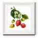 August Grove® Strawberry Study I - Picture Frame Painting Print Paper in Green/Red/White | 27.5 H x 17 W x 1.5 D in | Wayfair