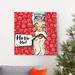 The Holiday Aisle® Santa Is Coming to Town Red - Wrapped Canvas Graphic Art Print Canvas, in Green/Red/White | 24 H x 24 W x 1 D in | Wayfair