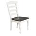 August Grove® Villepinte Ladderback Dining Chair Wood in Brown/White | 41 H x 21 W x 23 D in | Wayfair B936ACFE13124C4BB0D532F91232F626
