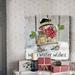 The Holiday Aisle® Winter Wishes Snowman - Wrapped Canvas Painting Print Canvas, Solid Wood in Brown/Gray/Red | 16 H x 16 W x 1 D in | Wayfair