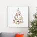 The Holiday Aisle® Christmas Tee Collage - Wrapped Canvas Textual Art Print Canvas, Solid Wood in Green/White | 24 H x 24 W x 1 D in | Wayfair