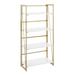 Folia Bookcase in Gold Metal, White MDF - LumiSource OBC-FOLIA AUW