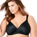 Plus Size Women's Brigitte Lace Wireless T-Shirt Bra 5215 by Leading Lady in Black (Size 38 A)