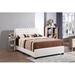 Glory Furniture Marilla Tufted Standard Bed Upholstered/Faux leather in White | 48 H x 63 W x 88 D in | Wayfair G1570C-QB-UP