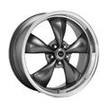 American Racing Torq Thurst M Anthracite Machined Lip 17x8 Wheel with 5x4.50 Bolt Pattern - Gun Metal Wheel Rim